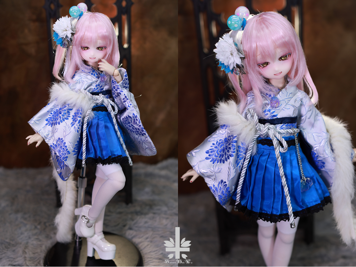 桜本屋」華麗短い和服《千菊》(絹織物)ONE OFF ミニドルフィードリーム MDD-S/M/L胸｜代購幫